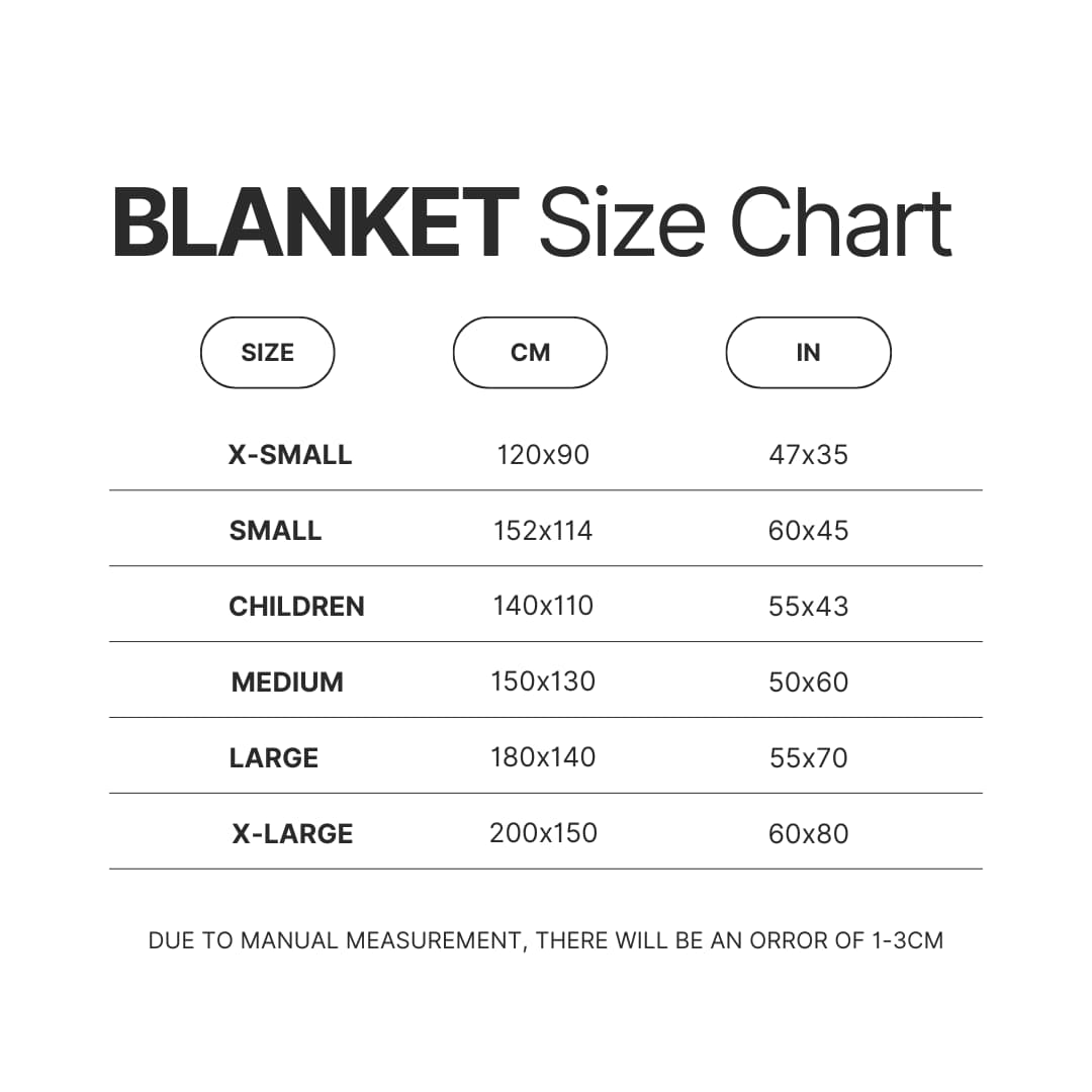 Blanket Size Chart - Dragon Age Merch