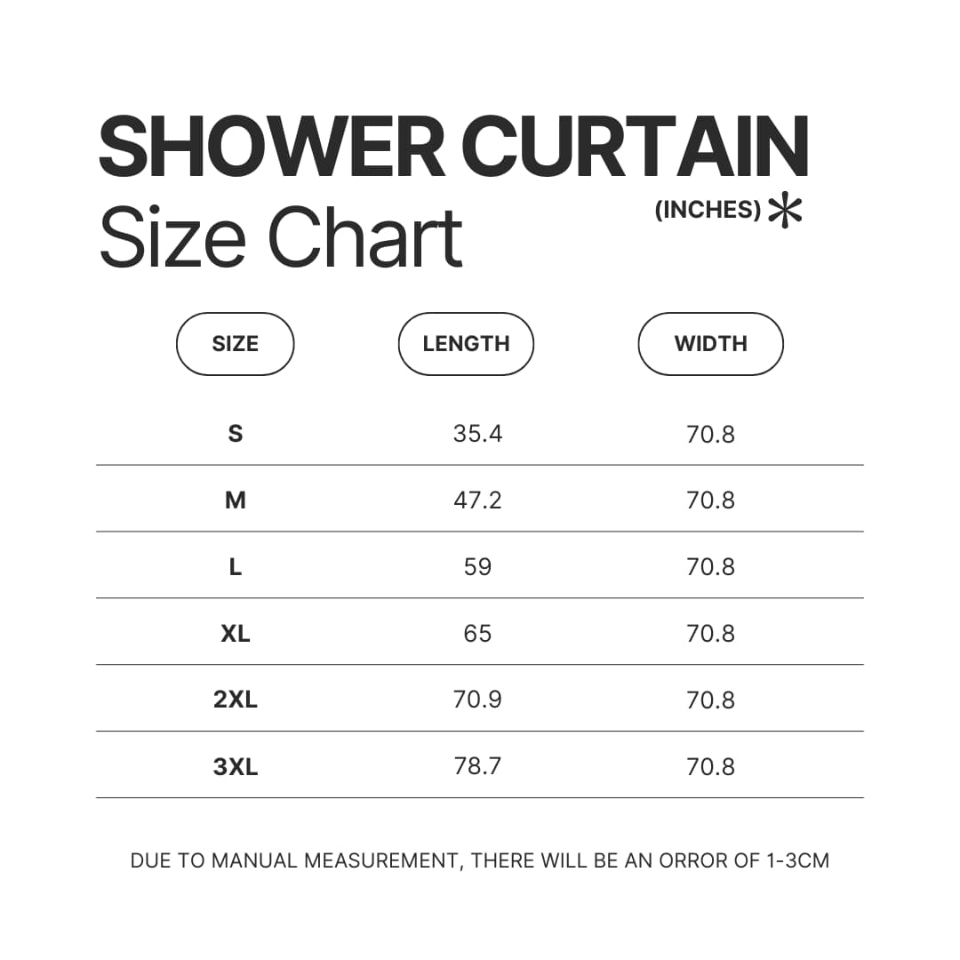 Shower Curtain Size Chart - Dragon Age Merch