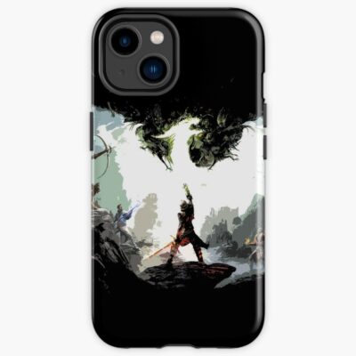 Minimalist Dragon Inquisition Age Gaming Gamer Edit Vector Iphone Case - Dragon Age Merch