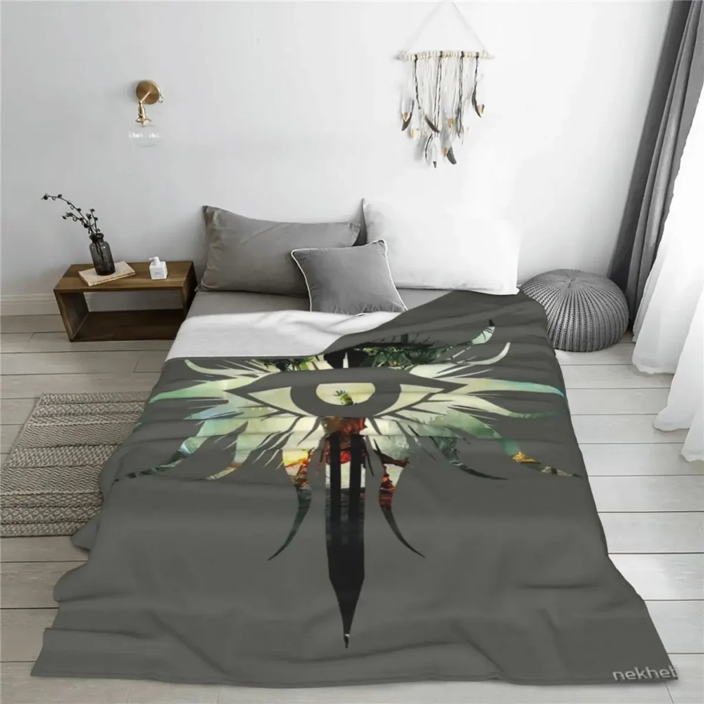 kf Sbfd7387954db438d8edaac9e995cfce5R Dragon Age Inquisition Symbol Four Seasons Universal Blanket Campsites Can Be CoveredChristmas Present - Dragon Age Merch